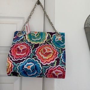 Floral colorful purple purse! Never worn